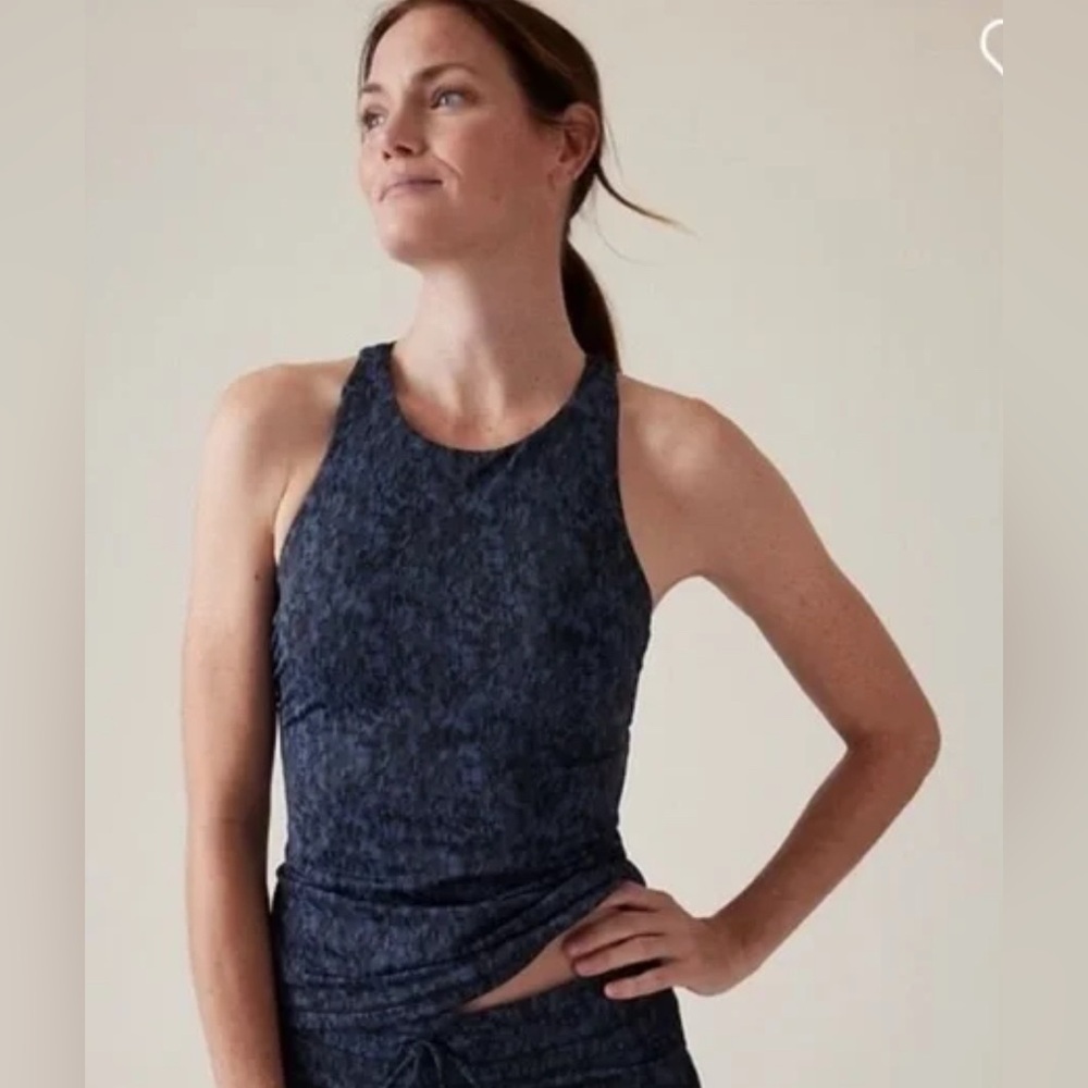 NWT Athleta Maldives Tankini Traverse Geo Navy Size 40 B/C